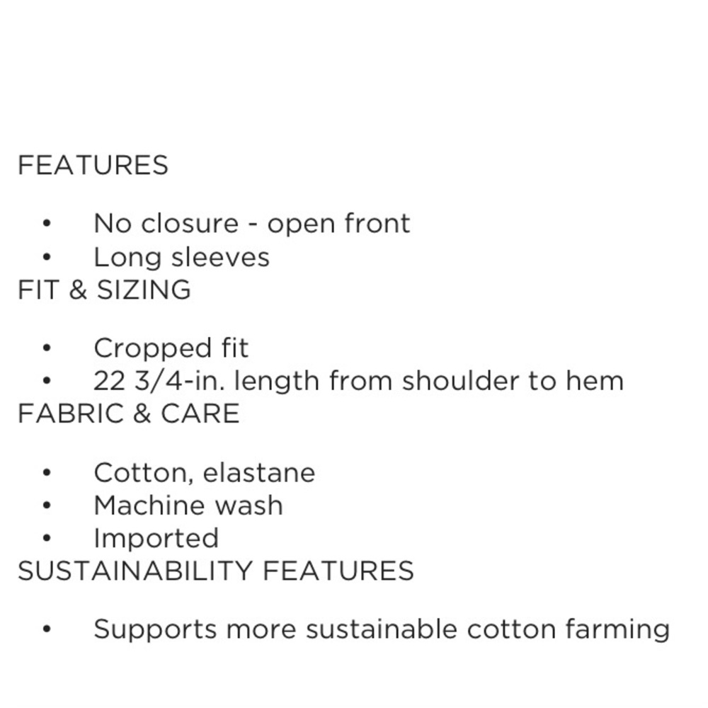 Croft and Barrow Open Front Jacket - Picture 7 of 7